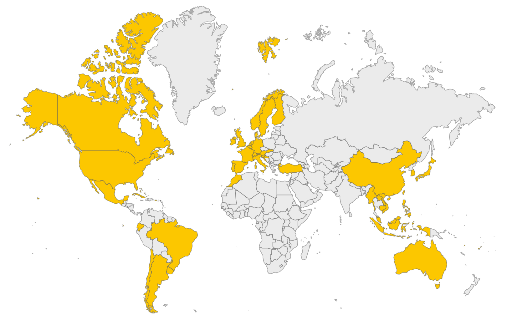Visited Countries Map - Mark All Places You Have Been To